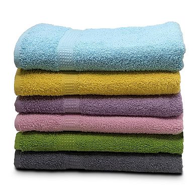6 Pack Bath Towels Soft Absorbent Durable For Bathroom Pool Gym Spa Hotel Multicolor