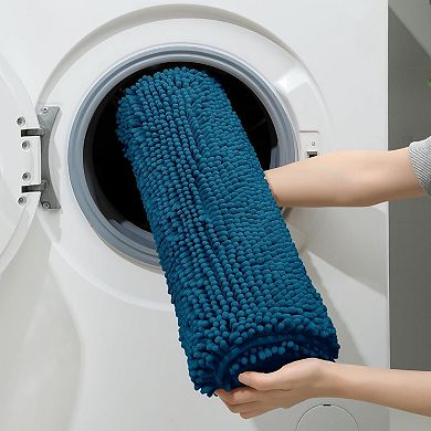3-Piece Extra Large Bathroom Rug Set, Super Soft Non-Slip Chenille Toilet Mats