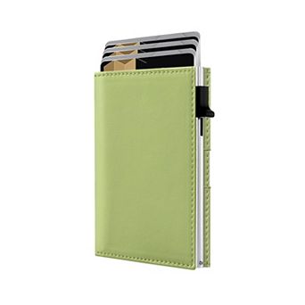 Women Slim RFID Blocking Leather Trifold Wallet Pop Up Card Holder Minimalist Front Pocket