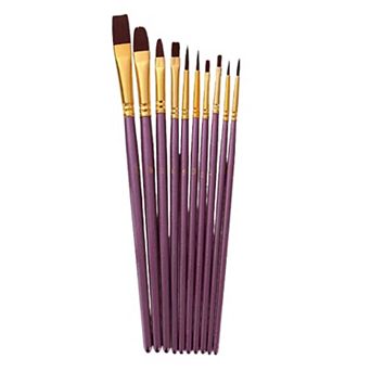 10 Artist Paint Brushes Set for Watercolor Painting