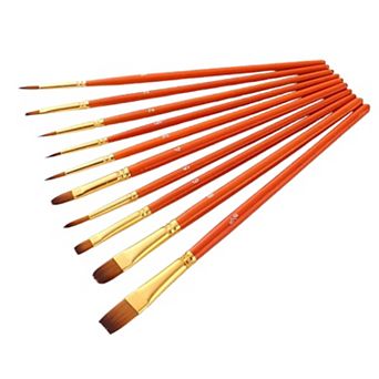 10 Artist Paint Brushes Set for Watercolor Painting