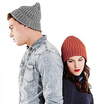Beechfield Unisex Chunky Ribbed Winter Beanie Hat