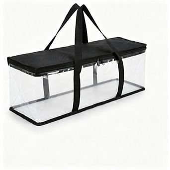 Thick PVC storage bag with zipper handle for clothes, dolls, books