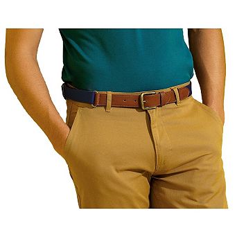 Asquith & Fox Mens Faux Leather And Canvas Belt