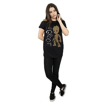 Guardians Of The Galaxy Womens/Ladies I Am Groot Scribble Boyfriend T-Shirt