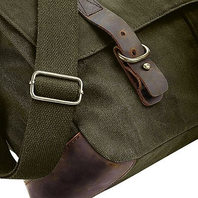 Quadra Heritage Leather Trim Messenger Bag