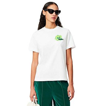 Lacoste Womens/Ladies Floral Cotton T-Shirt