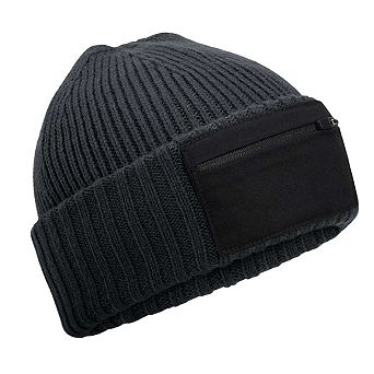 Beechfield Unisex Adult Zip Patch Beanie