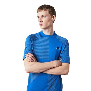 Lacoste Mens Geometric Pattern Ultra Dry Polo Shirt