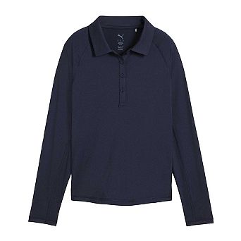 Puma Womens/Ladies Elasticated Cuff Tailored Raglan Long-Sleeved Polo Shirt
