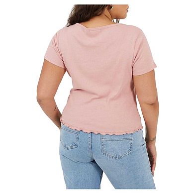 Brave Soul Womens/Ladies Ribbed Plus T-Shirt