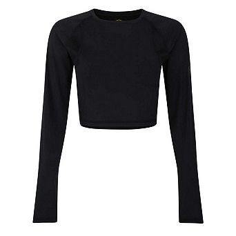 Umbro Womens/Ladies Bodycon Raglan Long-Sleeved Training Crop Top