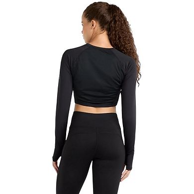Umbro Womens/Ladies Bodycon Raglan Long-Sleeved Training Crop Top