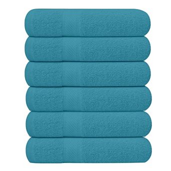 6 Pack Bath Towels 27x54 in 100% Cotton Quick Dry Highly Absorbent Lightweight Ring Spun Teal