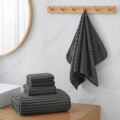Bath Towel Set of 6, Oversized Microfiber Bath Sheets, Soft & Quick Dry