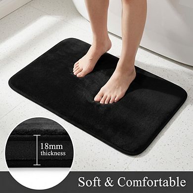 3 Piece Bathroom Rugs Set Ultra Soft Memory Foam Non Slip Washable Quick Dry