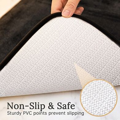 3 Piece Bathroom Rugs Set Ultra Soft Memory Foam Non Slip Washable Quick Dry