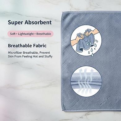 2 Pack Microfiber Bath Towels Ultra Soft Absorbent Fast Drying Large Body Towel Set for Shower Gym