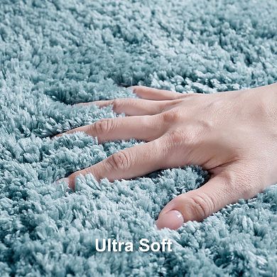 3 Pieces Bathroom Rugs Set Non-Slip Rubber Backing Ultra Absorbent Soft Microfiber Machine Washable