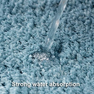 3 Pieces Bathroom Rugs Set Non-Slip Rubber Backing Ultra Absorbent Soft Microfiber Machine Washable