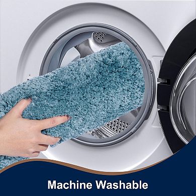 3 Pieces Bathroom Rugs Set Non-Slip Rubber Backing Ultra Absorbent Soft Microfiber Machine Washable