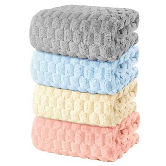 4 Pack Large Bath Towels 35x70 Heavyweight Microfiber Plush Super Absorbent Quick Dry Luxury Hotel