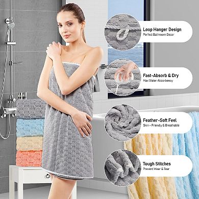 4 Pack Large Bath Towels 35x70 Heavyweight Microfiber Plush Super Absorbent Quick Dry Luxury Hotel