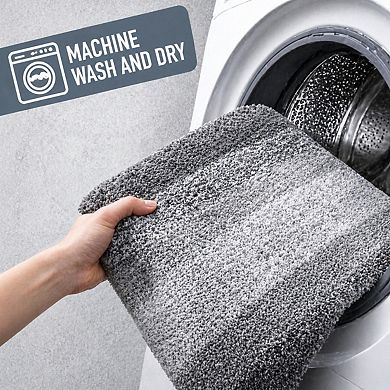 3 Piece Bathroom Rugs Set Soft Microfiber Absorbent Quick Dry Machine Washable