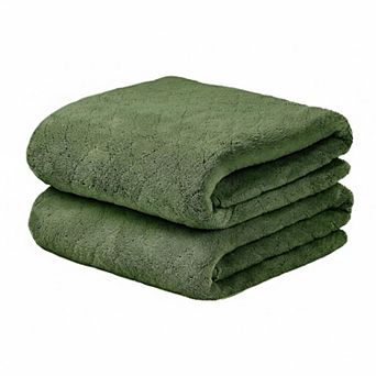 2 Pack Microfiber Bath Towels Oversized Ultra Soft Absorbent Fast Drying for Yoga Sauna Travel