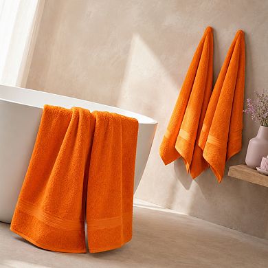 4 Pack Pure Cotton Bath Towel Set Ultra Soft Highly Absorbent Quick Dry