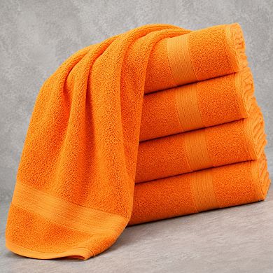4 Pack Pure Cotton Bath Towel Set Ultra Soft Highly Absorbent Quick Dry