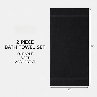 2 Pack Oversized Cotton Bath Sheets Quick Drying Lightweight Versatile for Shower Pool Yoga