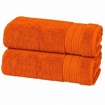 2 Pack Cotton Bath Towel Set Three Line Popcorn Texture Quick Dry Absorbent Hotel Quality