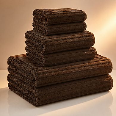 6 Piece Extra Large Microfiber Towel Set Soft Absorbent Quick Dry Multipurpose