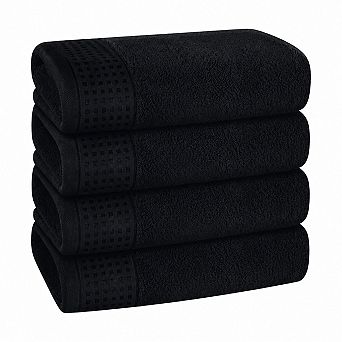 4 Pack Pure Cotton Bath Towel Set Ultra Soft Quick Dry Absorbent Lightweight Multipurpose