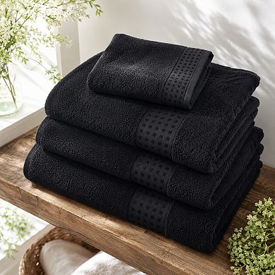 4 Pack Pure Cotton Bath Towel Set Ultra Soft Quick Dry Absorbent Lightweight Multipurpose