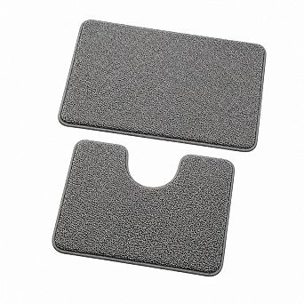 2 pc Memory Foam Bath Mat Set Soft Absorbent Machine Washable Bathroom Rugs