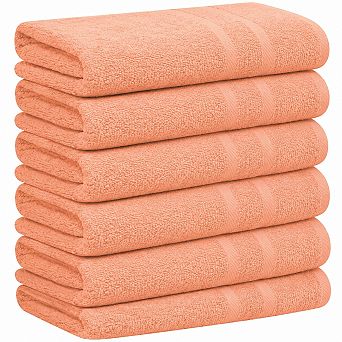 6 Pack Small Bath Towel Set Quick Dry Absorbent Multi Purpose