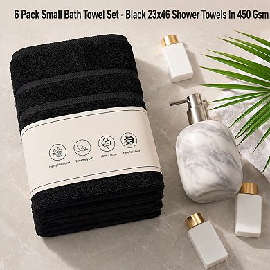 6 Pack Small Cotton Towel Set Absorbent Quick Dry Gym Pet Drying Spa Salon