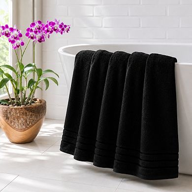 4 Pack Cotton Viscose Bath Towels Soft Absorbent Quick Drying Daily Use