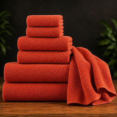 6 Piece Extra Large Soft Lint Free Absorbent Bath Towel Set