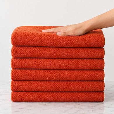 6 Piece Extra Large Soft Lint Free Absorbent Bath Towel Set