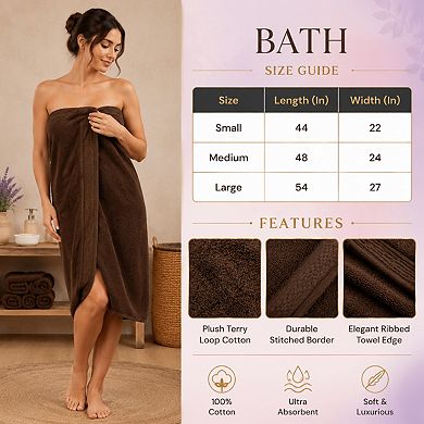 4 Pack Cotton Bath Towels Set Ring Spun 600 GSM Quick Dry Absorbent