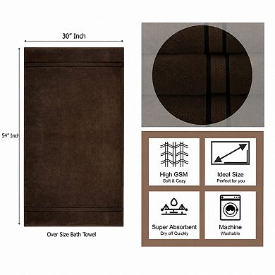 4 Pack Extra Large Oversized Bath Towels Soft Absorbent Luxury Spa Gym Beach
