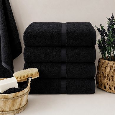 4 Piece Luxury Bath Towel Set Soft Absorbent Durable Spa Quality