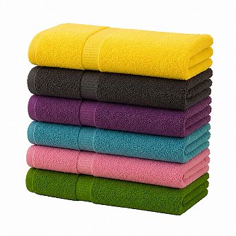 6 pack Bath Towels Soft Absorbent Large Quick Dry Durable for Bathroom Pool Gym Spa