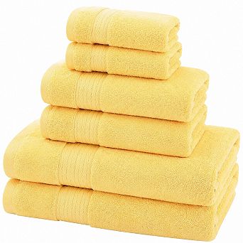 650 Gsm Cotton Hotel Spa Bath Towel Set 6 pc Ultra Soft Absorbent Quick Dry