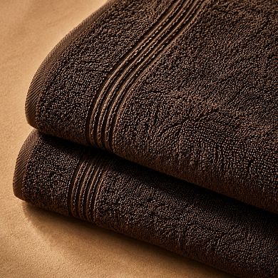 2 Piece Cotton Bath Towel Set Luxury Quick Dry Fade Resistant Spa Towels