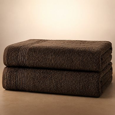 2 Piece Cotton Bath Towel Set Luxury Quick Dry Fade Resistant Spa Towels