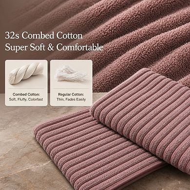 2 Pack Ultra Soft Absorbent Quick Dry Premium Cotton Bath Towels
